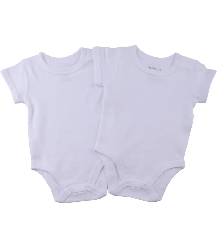 Elsayaad Kids Short Sleeve bodysuit (Pack of2) Baby and Toddler Underwear Set