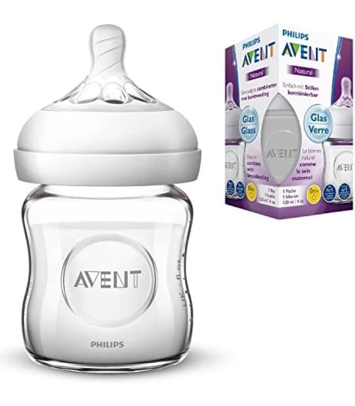 AVENT Philips Natural Glass Baby Bottle 260ml +0Months Easy to Combine with Breastfeeding