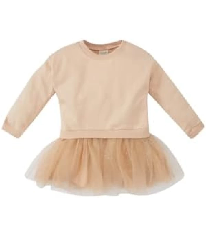 DeFacto BabyGirl Casual Dress & Skirt Regular Fit Bike Neck Long Sleeve Knitted Dress B2292A5,Beige (BG287) 12-18 M