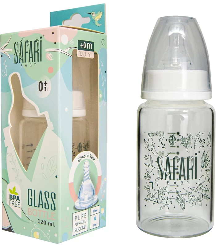 Safari glass feeding bottle 120 ml 1 piece +0 m